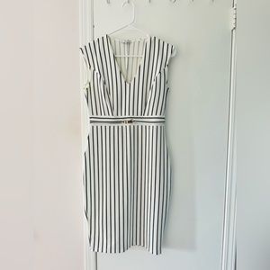 White/Black elegant dress w appliances from Iris